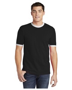 Fine Jersey Ringer T-Shirt Black American Apparel 2410W Black
