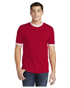 Fine Jersey Ringer T-Shirt Red American Apparel 2410W Red