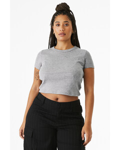 Bella + Canvas 1010 Gray-Women's Micro Rib Baby T-Shirt Gray