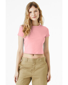 Bella + Canvas 1010 Pink-Women's Micro Rib Baby T-Shirt Pink