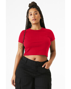 Bella + Canvas 1010 Red-Women's Micro Rib Baby T-Shirt Red