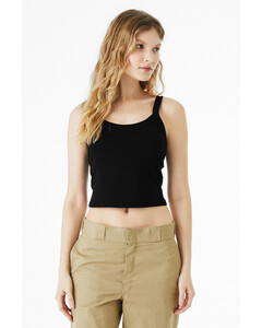 Bella + Canvas 1012 Black-Women's Micro Rib Spaghetti Strap Tank Top Black