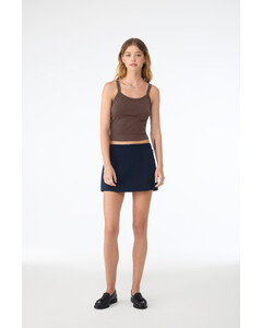 Bella + Canvas 1012 Brown-Women's Micro Rib Spaghetti Strap Tank Top Brown