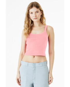 Bella + Canvas 1012 Pink-Women's Micro Rib Spaghetti Strap Tank Top Pink