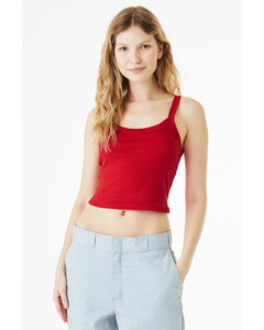Bella + Canvas 1012 Red-Women's Micro Rib Spaghetti Strap Tank Top Red