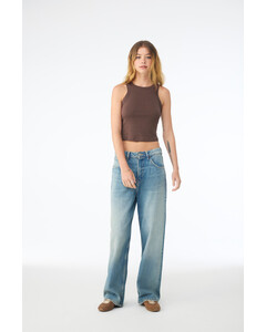 Bella + Canvas 1019 Brown-Women's Micro Rib Racer Tank Top Brown
