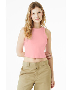 Bella + Canvas 1019 Pink-Women's Micro Rib Racer Tank Top Pink