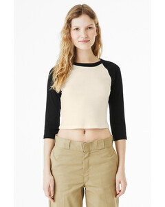 Bella + Canvas 1200 Natural-Women's Micro Rib 3/4 Raglan Baby T-Shirt Natural