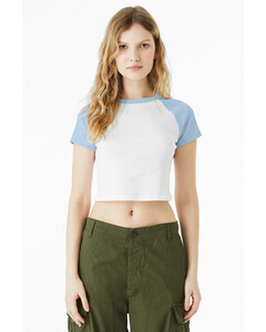 Bella + Canvas 1201 White-Women's Micro Rib Raglan Baby T-Shirt White