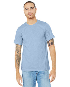 Bella + Canvas 3001CVC Blue-Heather CVC T-Shirt Blue