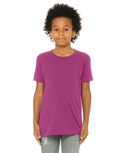 Bella + Canvas 3001Y Purple-Youth Jersey Short Sleeve T-Shirt Purple