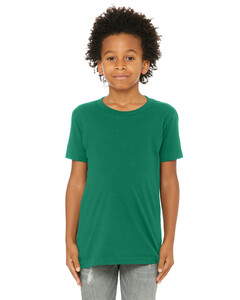 Bella + Canvas 3001Y Green-Youth Jersey Short Sleeve T-Shirt Green