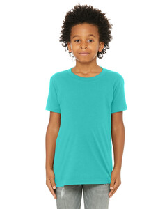 Bella + Canvas 3001Y Blue-Green-Youth Jersey Short Sleeve T-Shirt Blue-Green