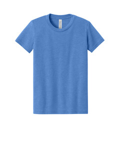 Bella + Canvas 3001YCVC Blue-Youth Heather CVC Tee Blue
