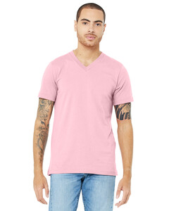 Bella + Canvas 3005 Pink-Unisex Jersey Short Sleeve V-Neck T-Shirt Pink