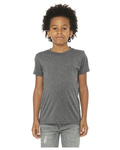 Bella + Canvas 3413Y Gray-Youth Triblend Short Sleeve T-Shirt Gray