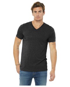 Bella + Canvas 3415 Gray-Unisex Triblend Short Sleeve V-Neck T-Shirt Gray