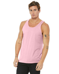 Bella + Canvas 3480 Pink-Unisex Jersey Tank Top Pink