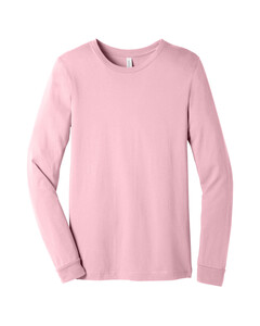 Bella + Canvas 3501 Pink-Unisex Jersey Long Sleeve T-Shirt Pink