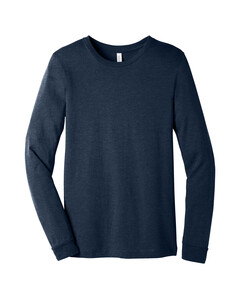 Bella + Canvas 3501CVC Navy-Unisex Heather CVC Long Sleeve T-Shirt Navy