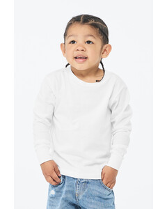 Bella + Canvas 3501T White-Toddler Jersey Long Sleeve T-Shirt White