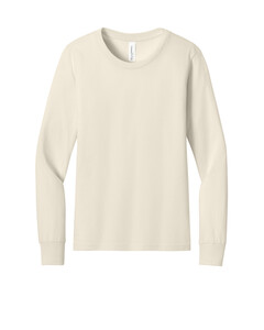 Bella + Canvas 3501Y Natural-Youth Jersey Long Sleeve T-Shirt Natural