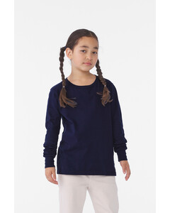 Bella + Canvas 3501Y Navy-Youth Jersey Long Sleeve T-Shirt Navy