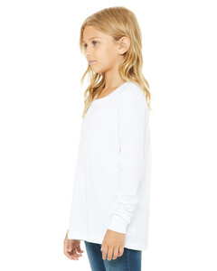 Bella + Canvas 3501Y White-Youth Jersey Long Sleeve T-Shirt White