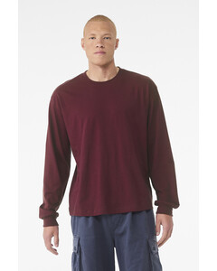 Bella + Canvas 3511 Maroon-Unisex 6-Ounce Heavyweight Long Sleeve T-Shirt Maroon