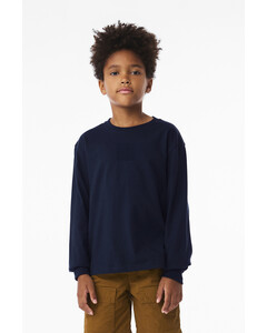 Bella + Canvas 3511Y Navy-Youth 6-Ounce Heavyweight Long Sleeve Tee Navy
