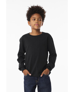 Bella + Canvas 3511Y Black-Youth 6-Ounce Heavyweight Long Sleeve Tee Black