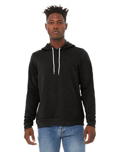 Bella + Canvas 3719 Black-Unisex Sponge Fleece Pullover Hoodie Black