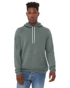 Bella + Canvas 3719 Blue-Unisex Sponge Fleece Pullover Hoodie Blue