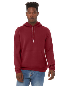 Bella + Canvas 3719 Red-Unisex Sponge Fleece Pullover Hoodie Red