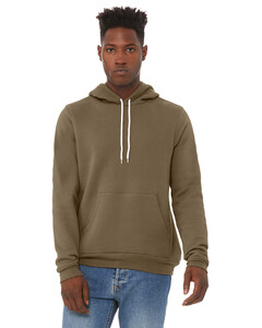 Bella + Canvas 3719 Brown-Unisex Sponge Fleece Pullover Hoodie Brown
