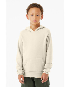 Bella + Canvas 3719Y Natural-Youth Sponge Fleece Pullover Hoodie Natural