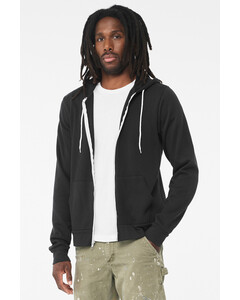 Bella + Canvas 3739 Black-Unisex Sponge Fleece Full-Zip Hoodie Black