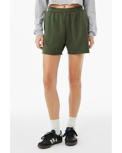 Bella + Canvas 3787 Green-Women's Cutoff Sweatshort Green