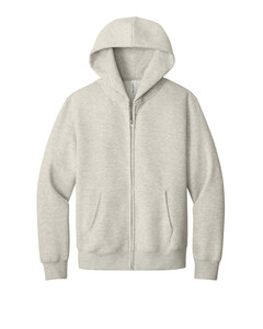 Bella + Canvas 4739 Gray-Unisex 10-Ounce Heavyweight Full-Zip Hooded Sweatshirt Gray