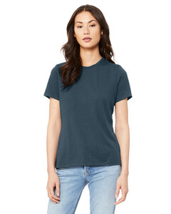 Bella + Canvas 6400 Navy-Women's Relaxed Jersey Short Sleeve T-Shirt Navy