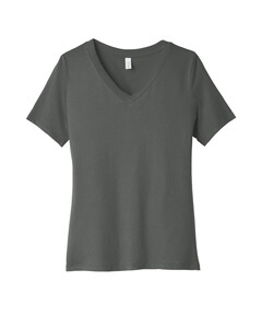 Bella + Canvas 6405 Gray-Women's Relaxed Jersey Short Sleeve V-Neck T-Shirt Gray