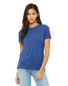 Bella + Canvas 6413 Blue-Women's Relaxed Triblend Tee Blue