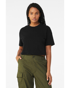 Bella + Canvas 6482 Black-Women's Jersey Crop T-Shirt Black