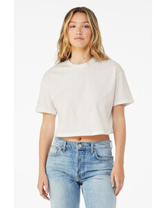 Bella + Canvas 6482 White-Women's Jersey Crop T-Shirt White