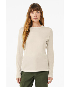 Bella + Canvas 6500 Natural-Women's Jersey Long Sleeve T-Shirt Natural