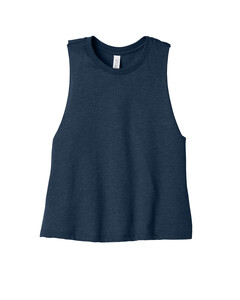 Bella + Canvas 6682 Navy-Women's Racerback Cropped Tank Top Navy