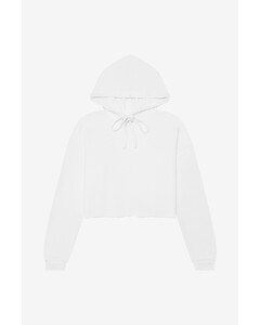 Bella + Canvas 7502 White-Women's Sponge Fleece Cropped Fleece Hoodie White