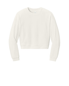 Bella + Canvas 7505 White-Women's Raglan Pullover Sponge Fleece White