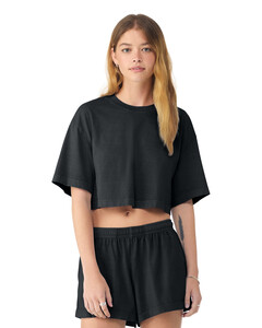 Bella + Canvas BC6882GD Black-Women's Heavyweight Garment-Dyed Cropped Tee Black