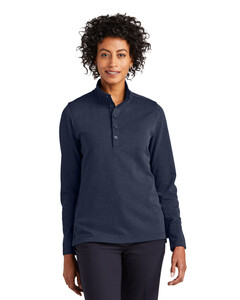 Women's Mid-Layer Stretch 1/2-Button Blue Brooks Brothers BB18203 Blue